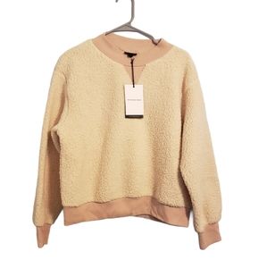 Who What Wear Sherpa Pullover Sweater